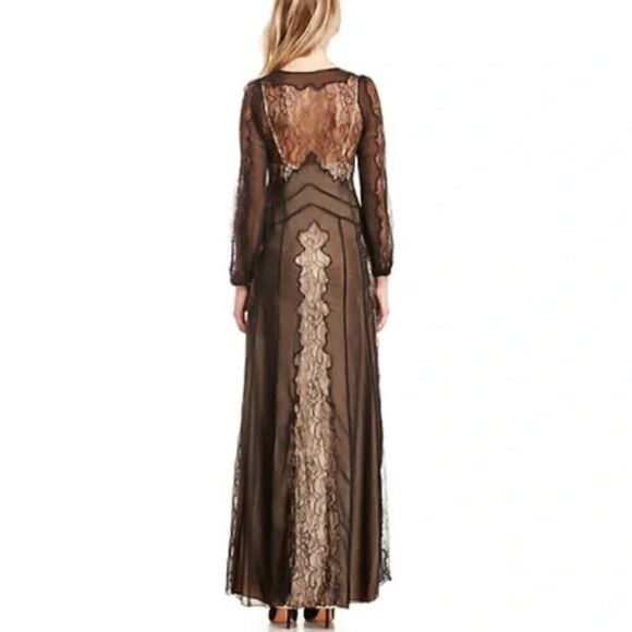 NWT Stone Cold Fox XS/S Black Vermont Lace WhimsiGoth Witch Boho Long Dress Gown - Picture 8 of 9